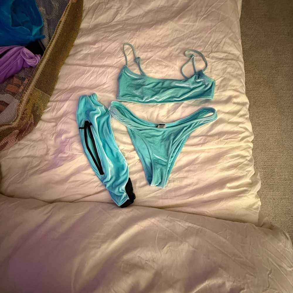 Triangl Velvet Bikini Set